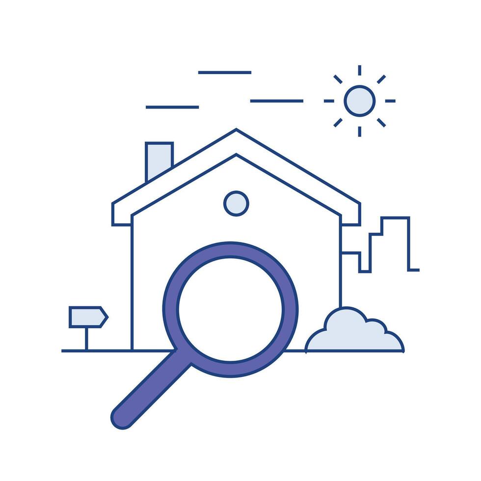 de huis zoeken icoon aanbiedingen divers concepten voor vinden de perfect eigendom, catering naar verschillend huis zoeken voorkeuren en behoeften. vector