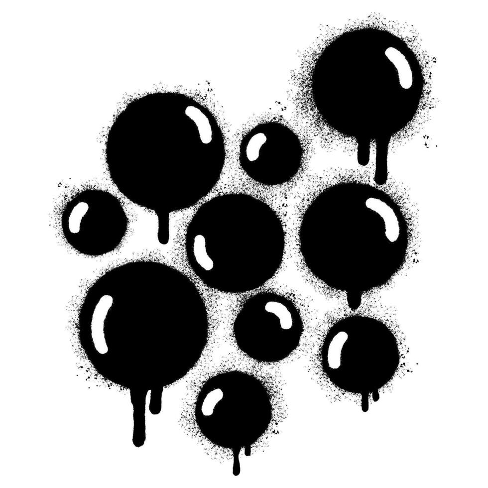 verstuiven geschilderd graffiti bubbel icoon gespoten geïsoleerd met een wit achtergrond. vector