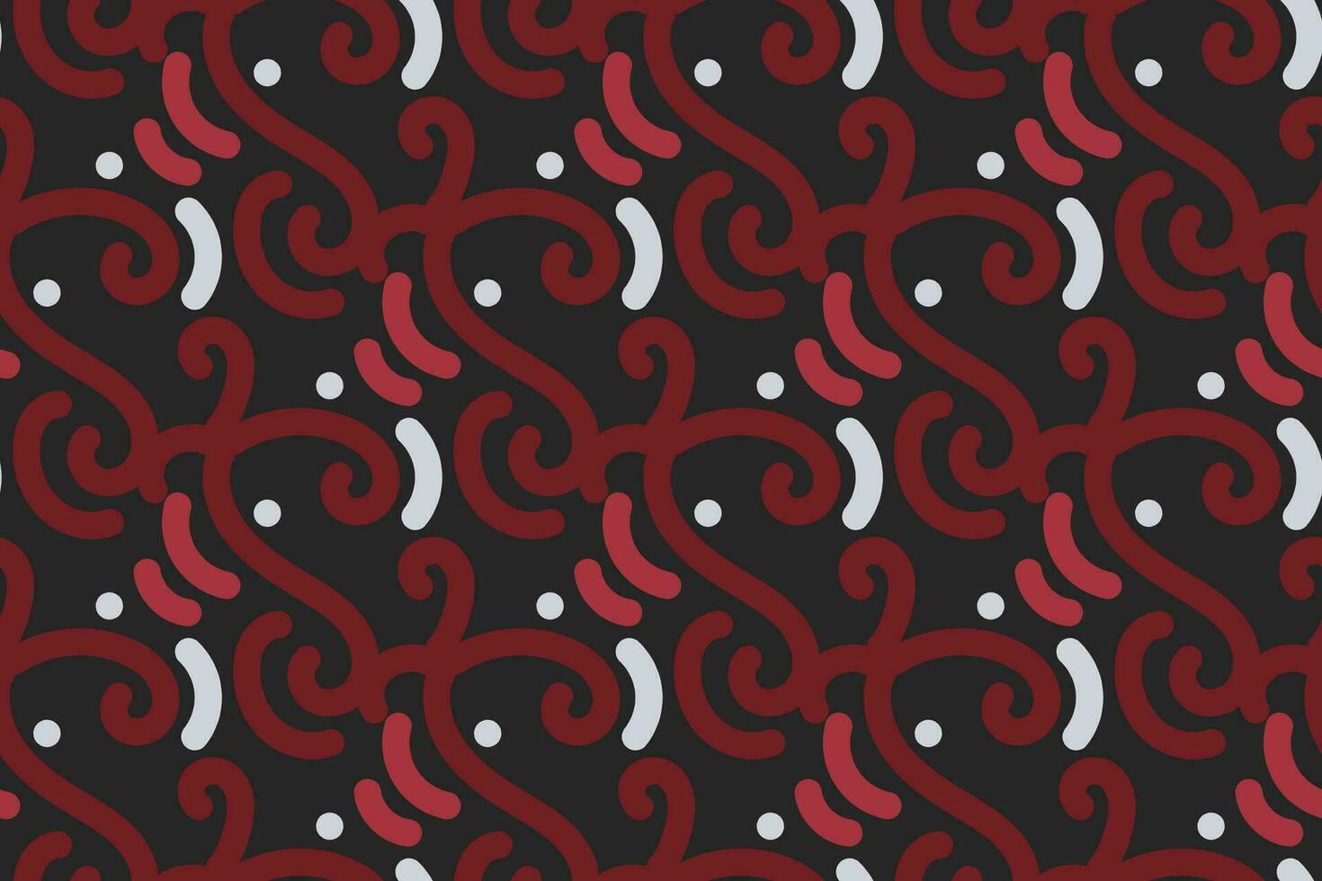 wijnoogst patroon. rood, zwart en wit achtergrond met wijnoogst ornament. patroon, achtergrond en behang voor uw ontwerp. textiel ornament. vector illustratie.