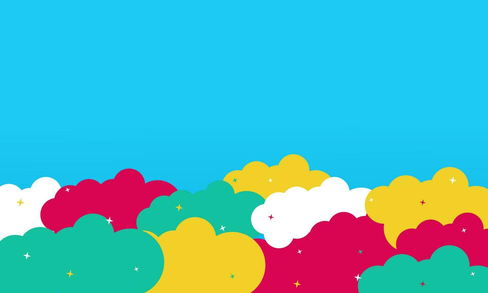 regenboog kleuren wolken met schittert. abstract achtergrond. vector