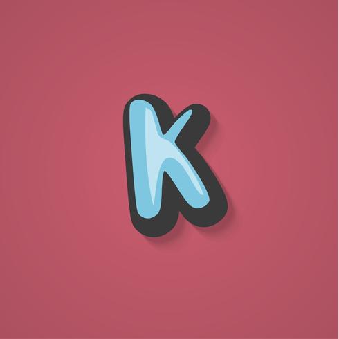 Grappig karakter van een lettertype, vectorillustratie vector