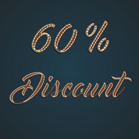 Realistische lederen percentage ingesteld, vectorillustratie vector