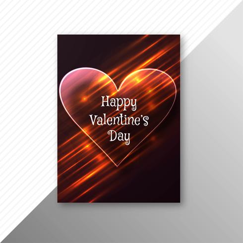 Valentijnsdag kleurrijke harten kaart brochureontwerp vector