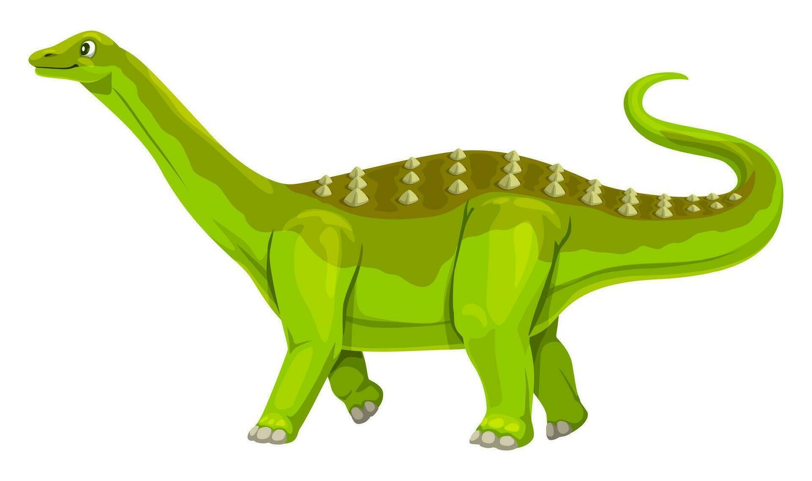 magyarosaurus dinosaurus vrolijk tekenfilm karakter vector