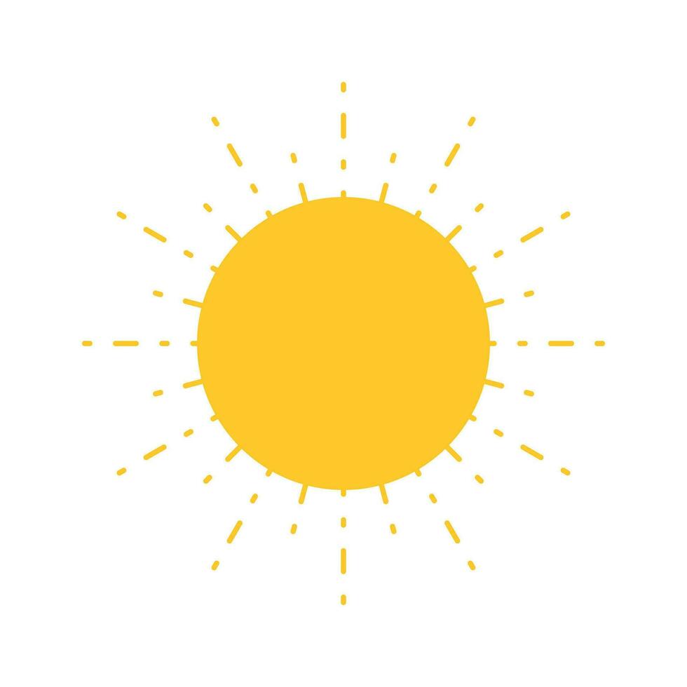 vector zon illustratie Aan wit achtergrond