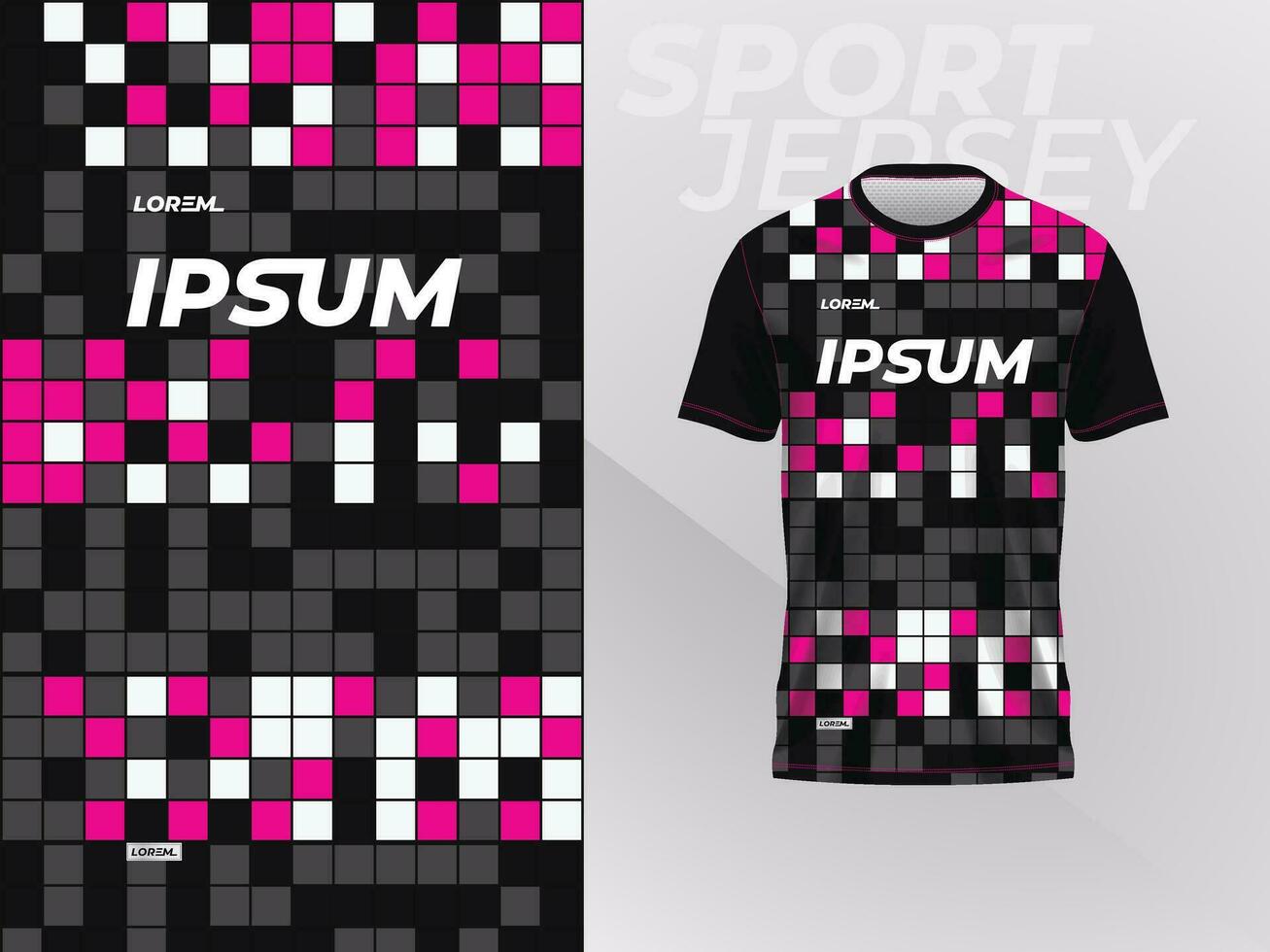 zwart roze overhemd sport Jersey mockup sjabloon ontwerp voor voetbal, Amerikaans voetbal, racen, gamen, motorcross, wielersport, en rennen vector