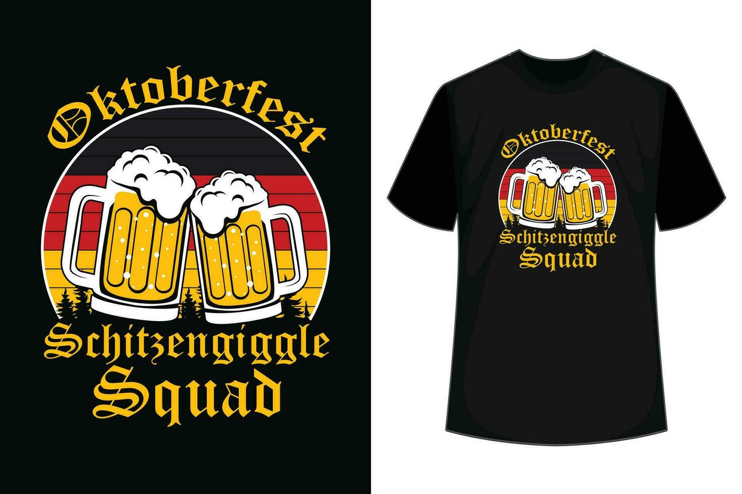 oktoberfeest schitzengiechelen ploeg t-shirt ontwerp vector sjabloon