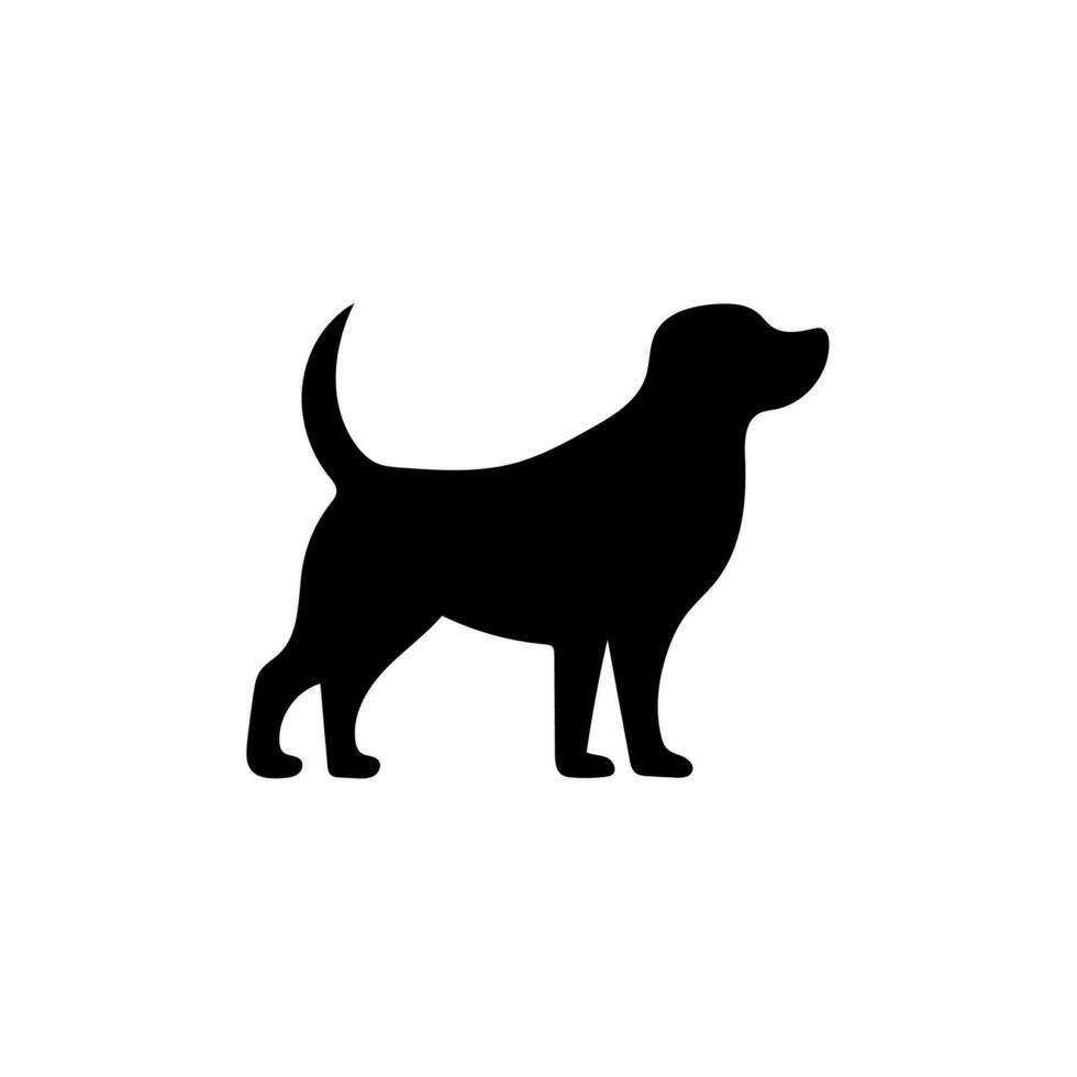 hond silhouetten, geïsoleerd zwart silhouet van honden vector