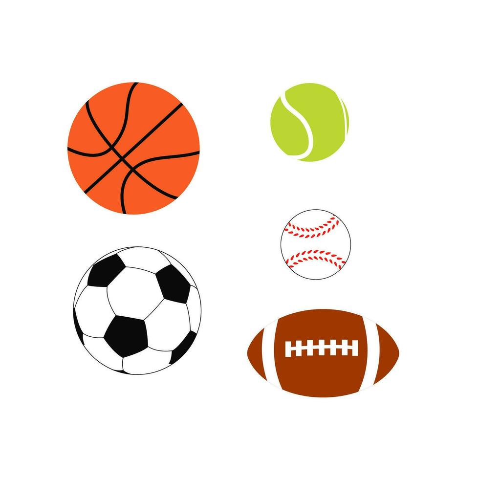 sport ballen geïsoleerd Aan wit backgrund vector