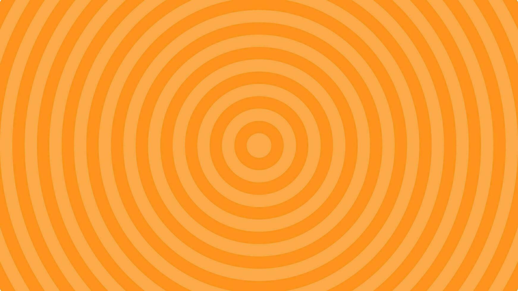 gemakkelijk licht oranje radiaal cirkels lijn abstract ontwerp vector achtergrond