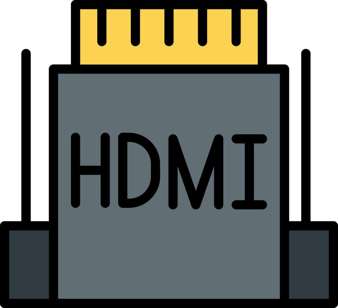 hdmi vector icoon ontwerp