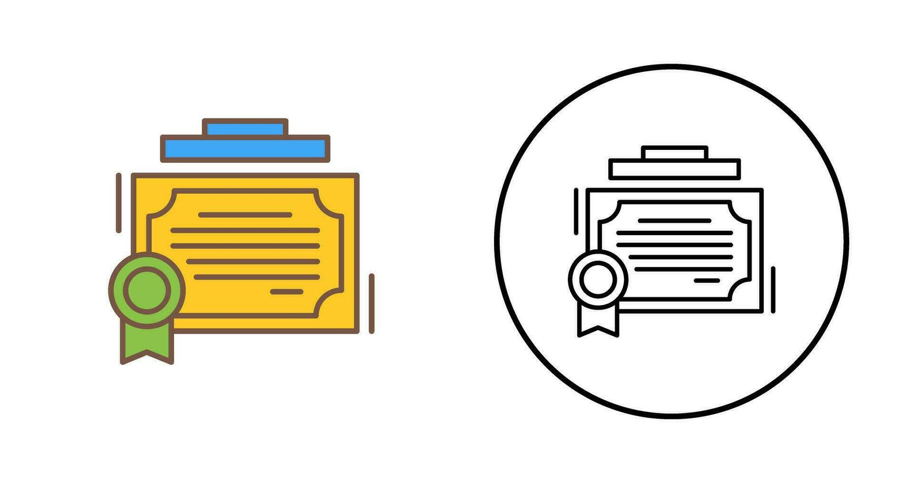 certificaat vector pictogram