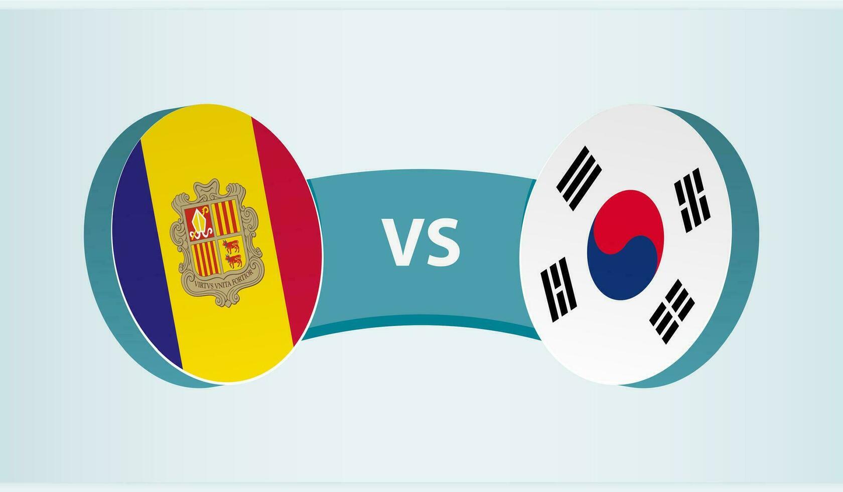 Andorra versus zuiden Korea, team sport- wedstrijd concept. vector
