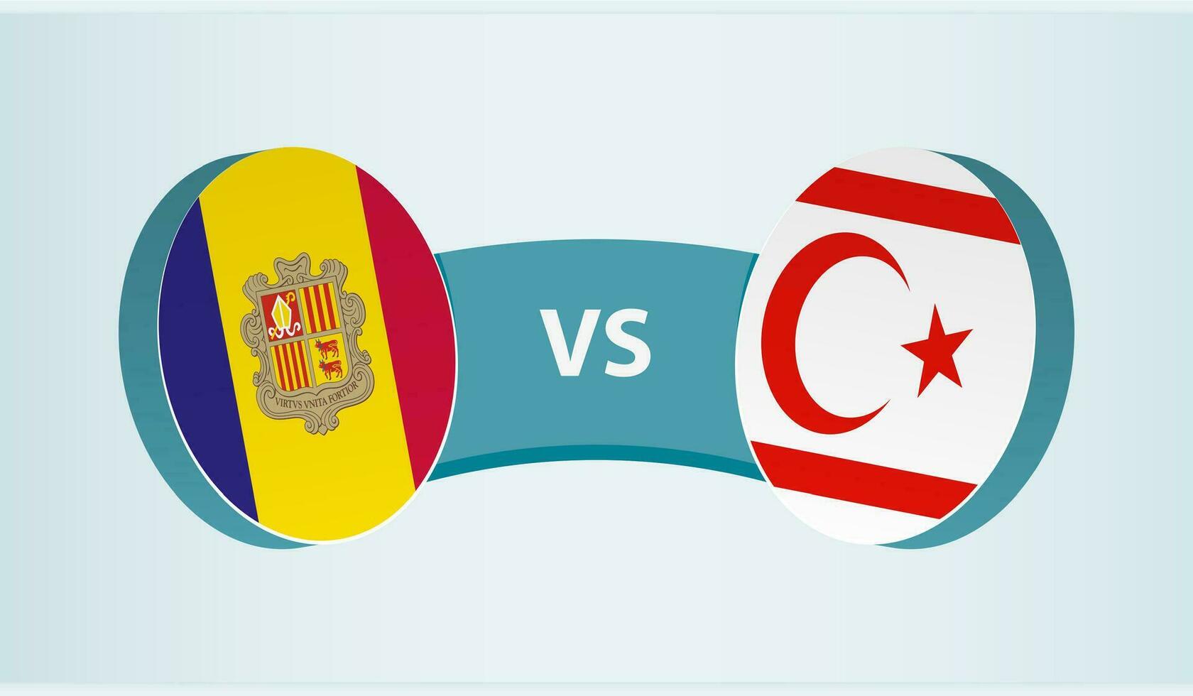 Andorra versus noordelijk Cyprus, team sport- wedstrijd concept. vector