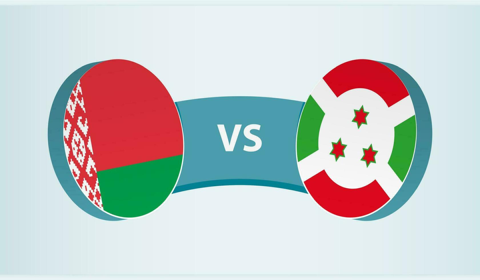 Wit-Rusland versus burundi, team sport- wedstrijd concept. vector