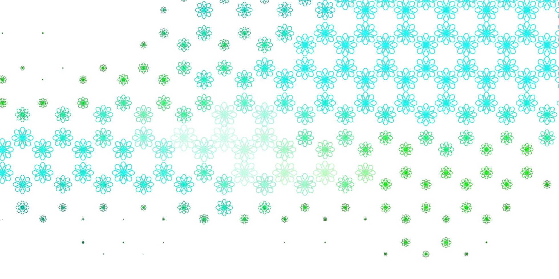 lichtblauwe, groene vectorachtergrond met gebogen lijnen. vector