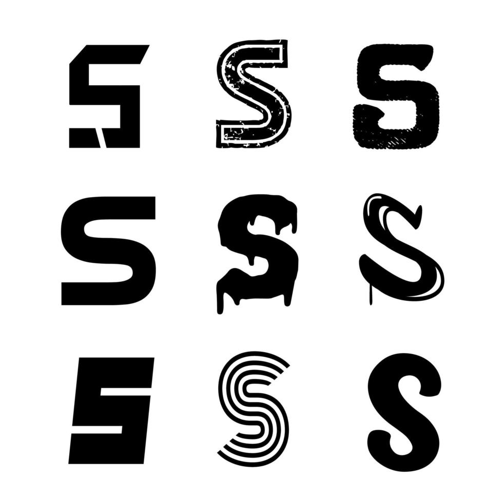hoofdletter s alfabet ontwerp vector