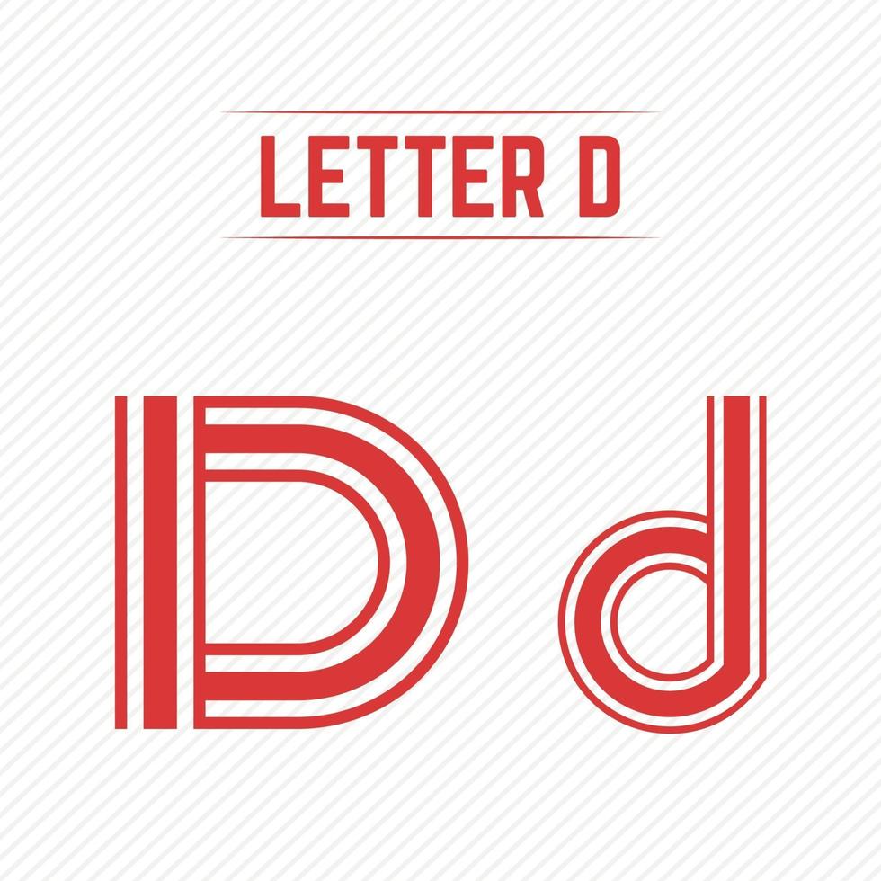 abstracte letter d met creatief ontwerp vector