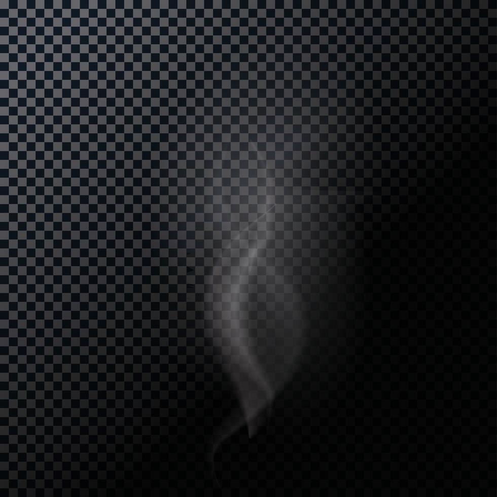 naturalistische rook geïsoleerd op een donkere achtergrond. vectorillustratie vector