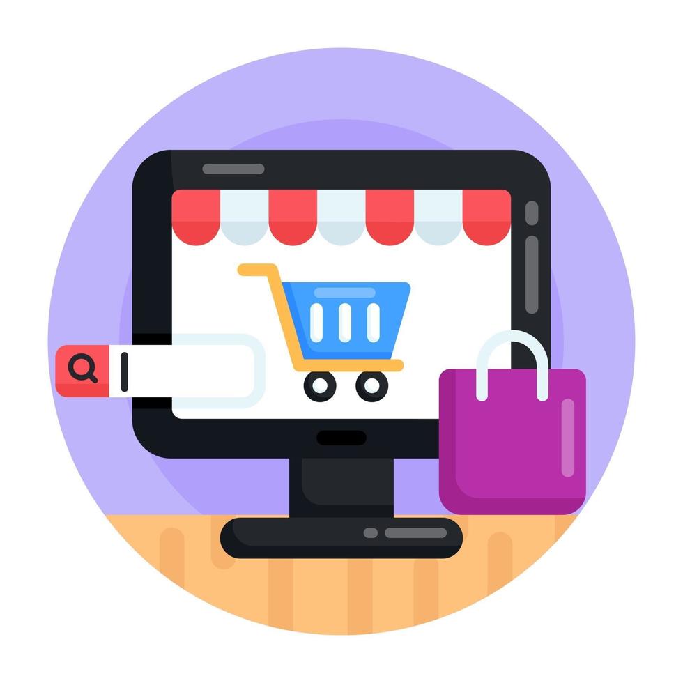 e-commerce website winkelen vector