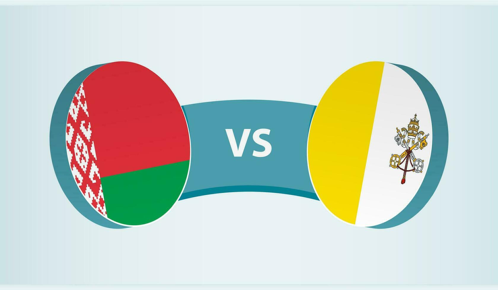 Wit-Rusland versus Vaticaan stad, team sport- wedstrijd concept. vector