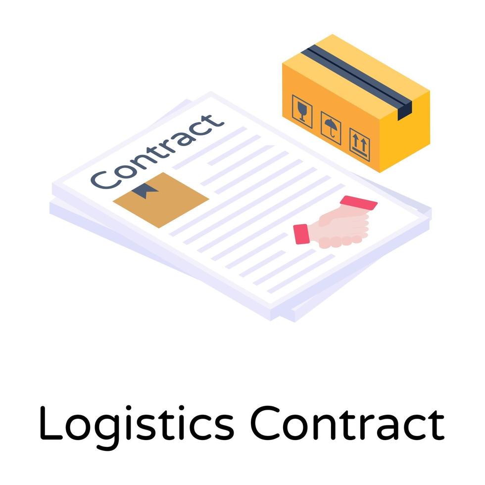 logistiek contract en deal vector