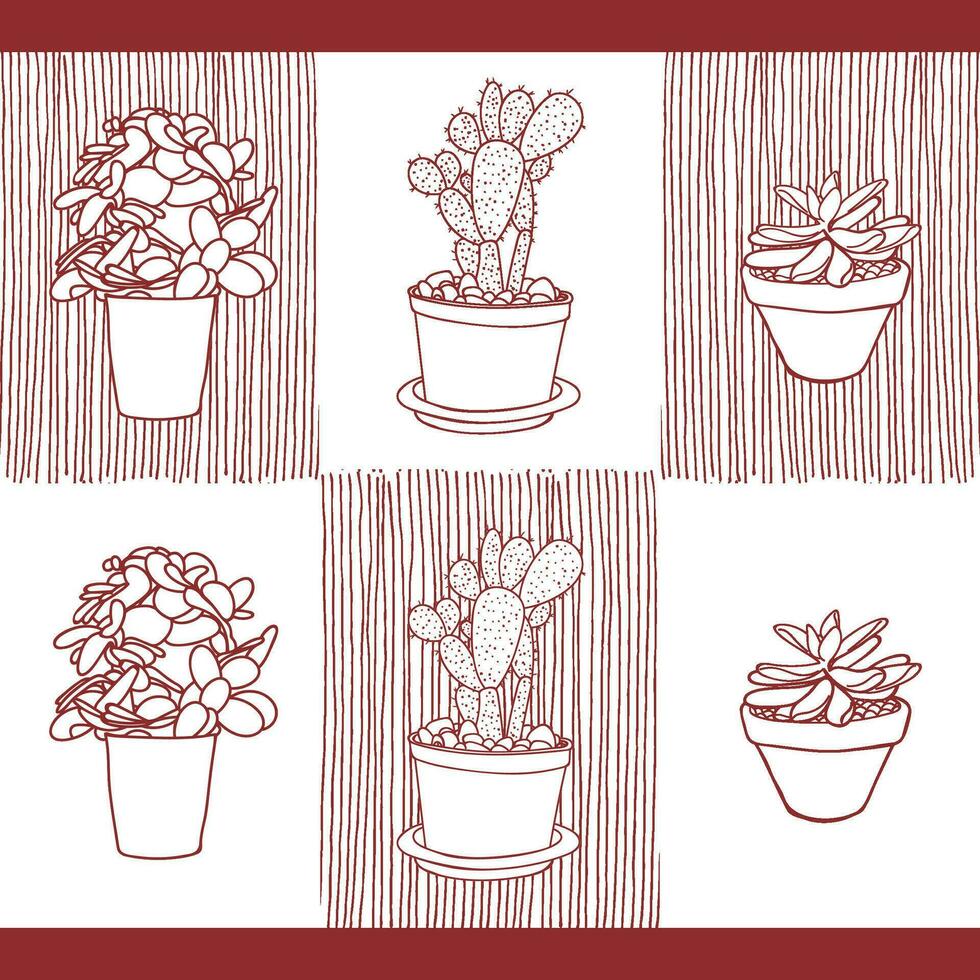 cactus planten vector vrij naadloos patroon. deze kan worden kleding, geschenk inpakken, decoratie voor pakket