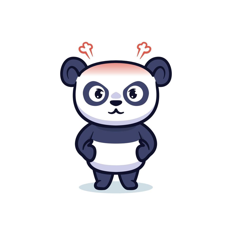 schattig kawaii panda karakterontwerp vector