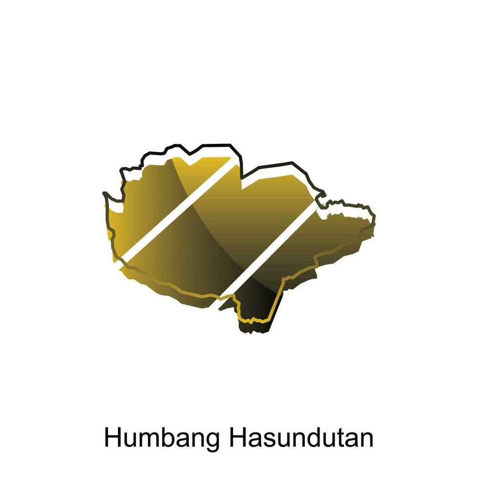 humbang hasundutan stad kaart van noorden Sumatra provincie nationaal grenzen, belangrijk steden, wereld kaart land vector illustratie ontwerp sjabloon