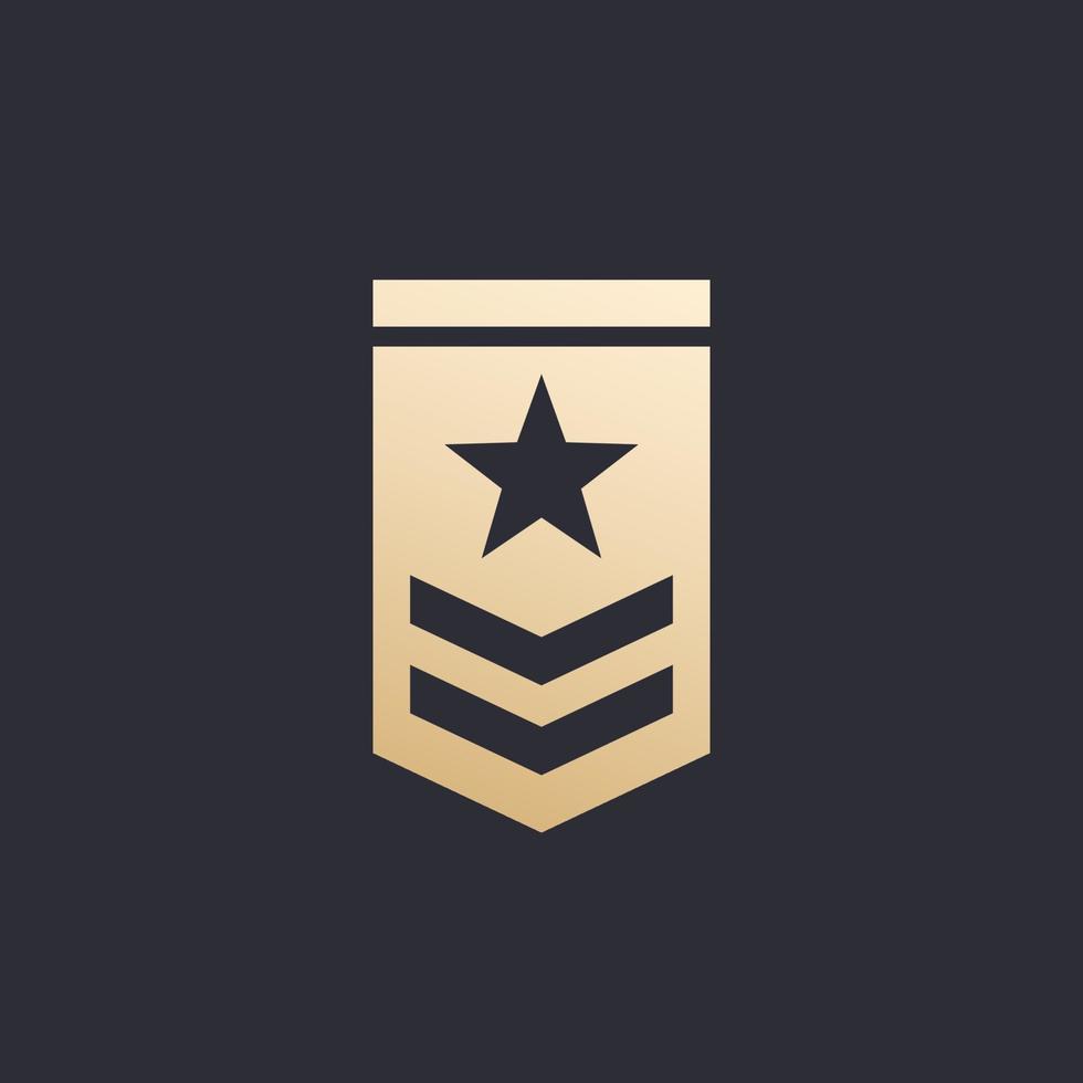 militaire rang vector icon