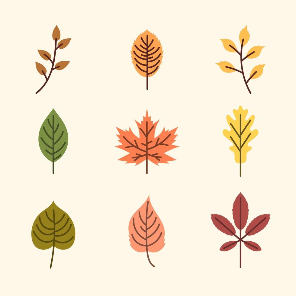 herfstbladeren collectie vector