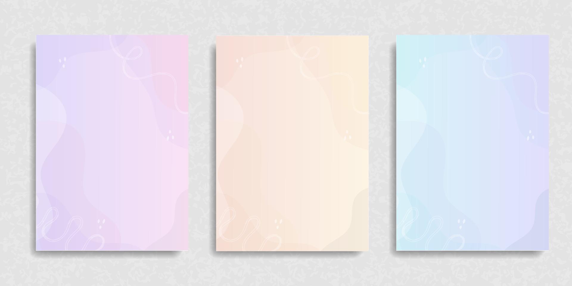 set roze beige blauwe aquarel penseel verf vector gestreepte kaarten