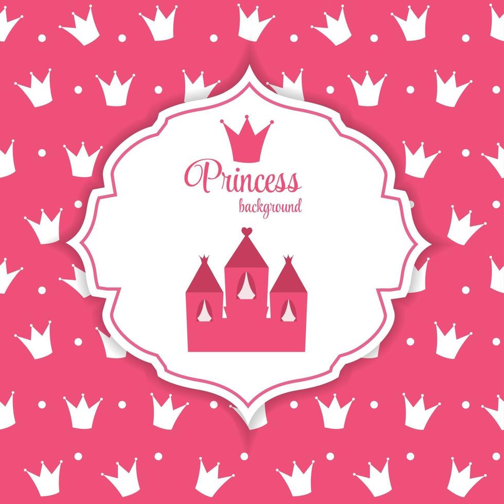 prinses kroon achtergrond vectorillustratie. vector