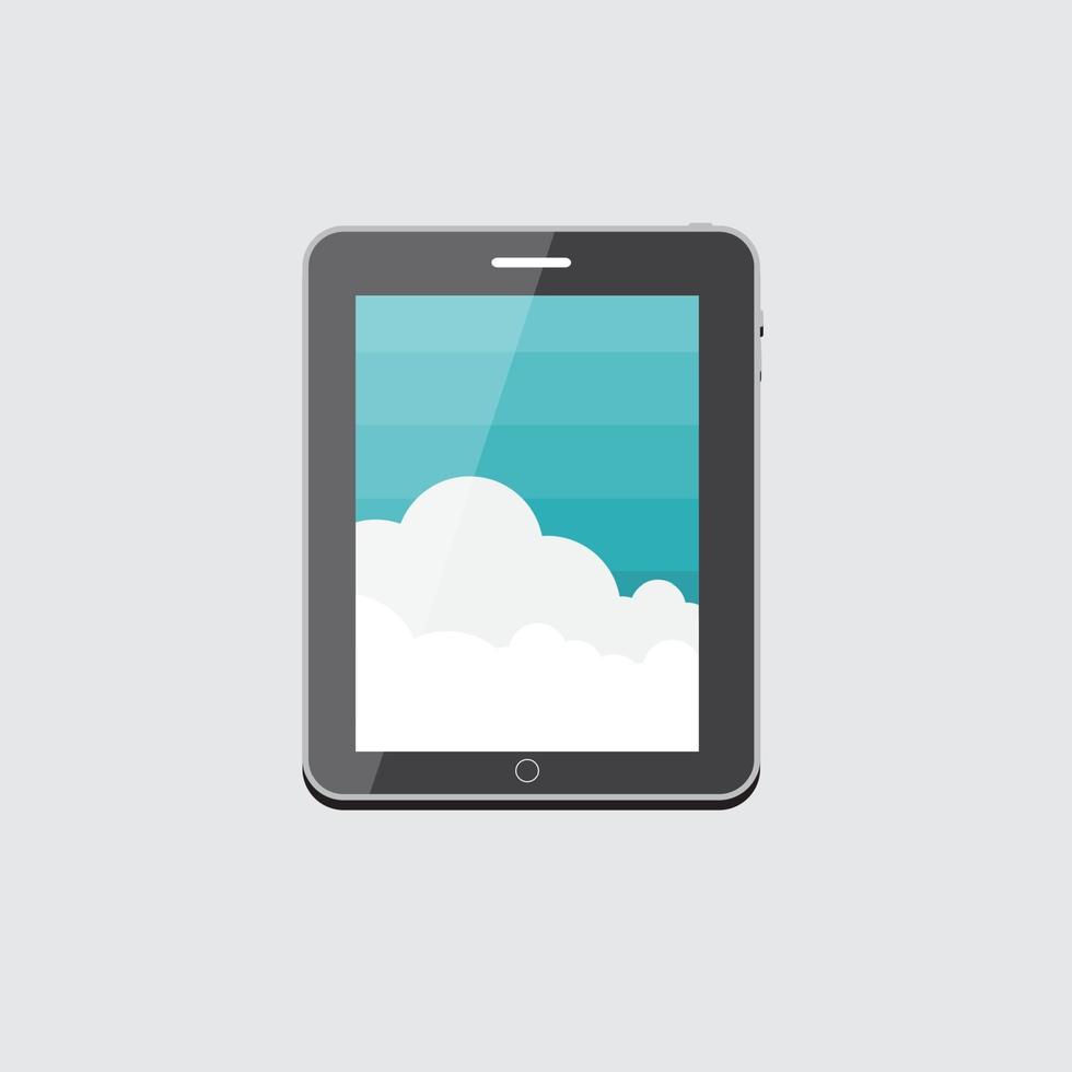 platte computer tablet concept vectorillustratie vector