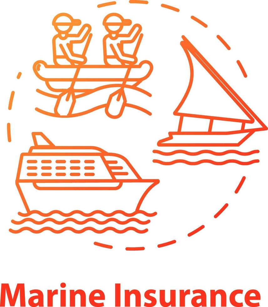 pictogram voor maritieme verzekeringen vector