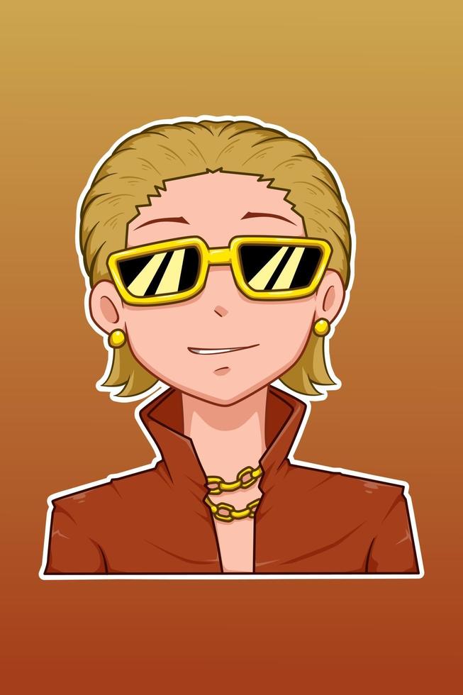 blonde rijke man cartoon afbeelding vector