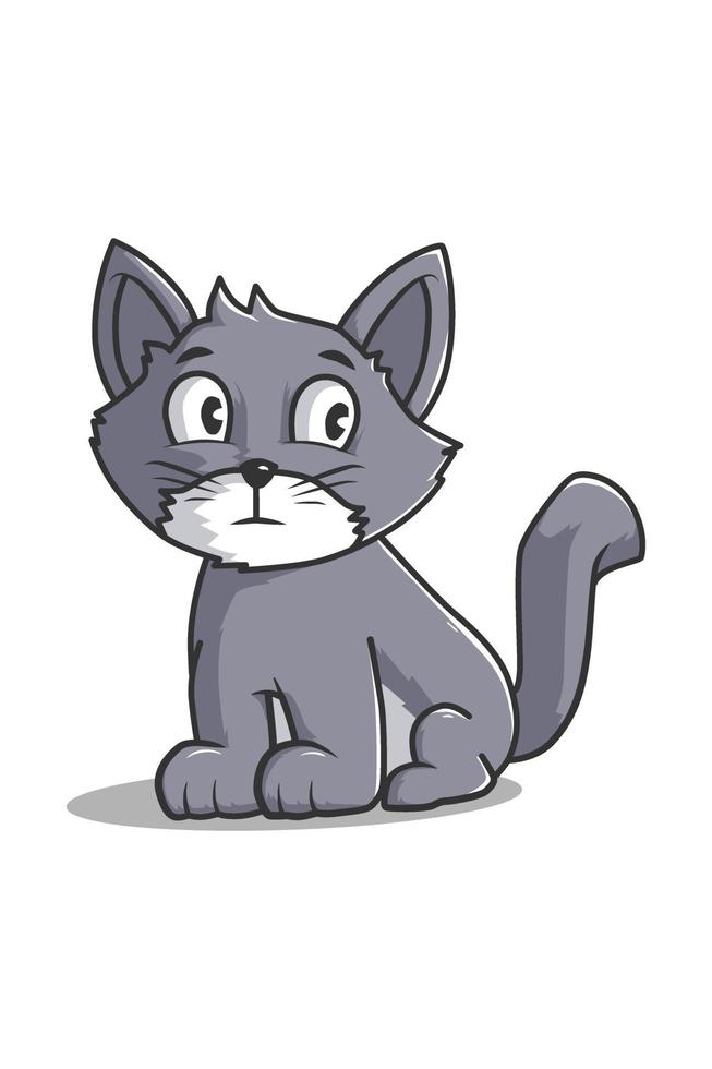 zitten kat cartoon afbeelding vector