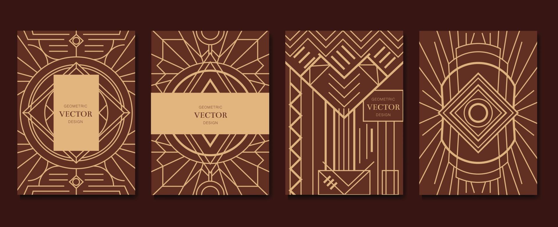 luxe uitnodigingskaart ontwerp met art deco patroon achtergrond vector