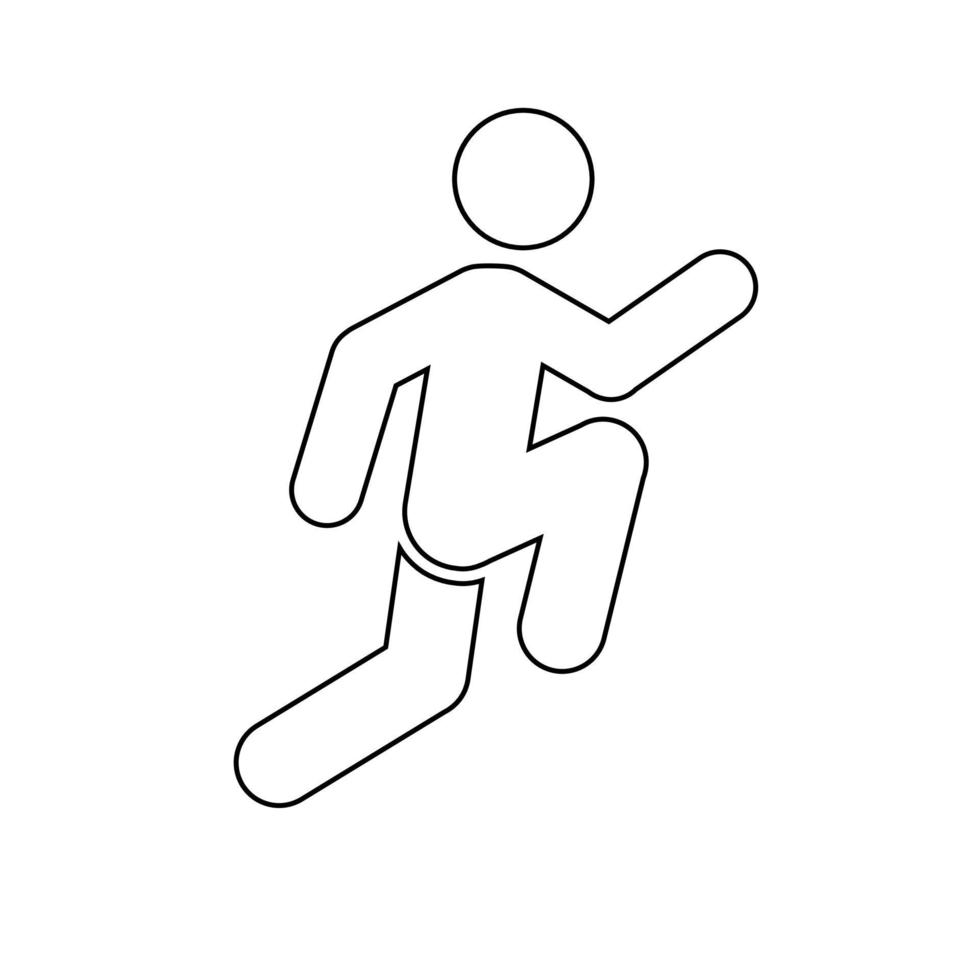 springen man pictogram mensen in beweging actieve levensstijl teken vector