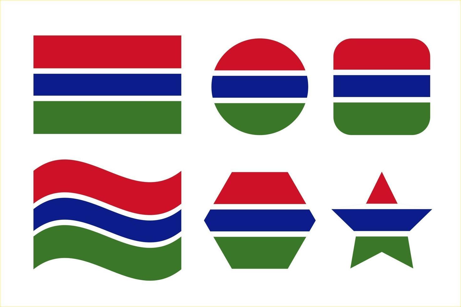 Gambia vlag eenvoudige illustratie voor onafhankelijkheidsdag of verkiezing vector