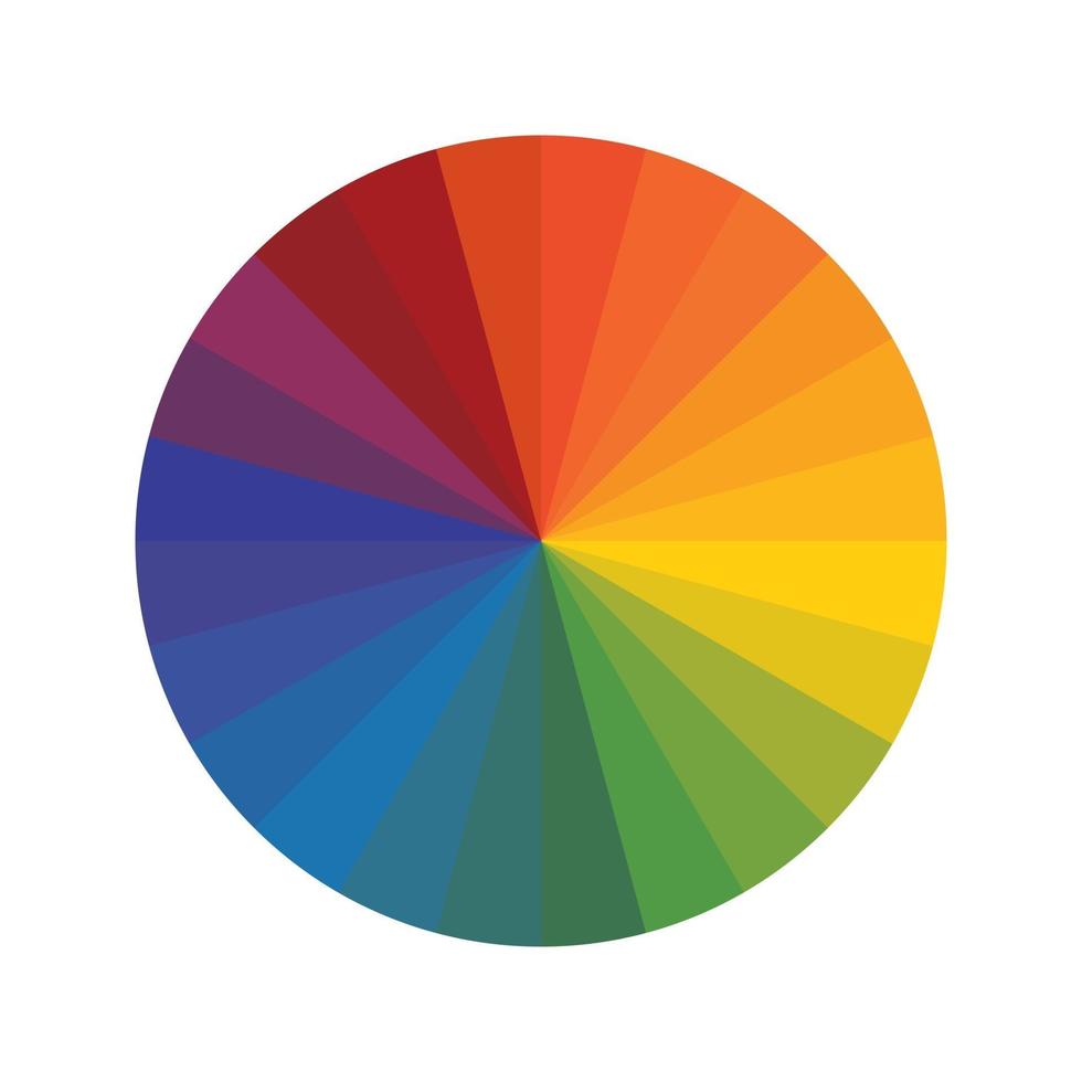 kleurenwiel pallet spectrum verschillende kleurencirkel vector