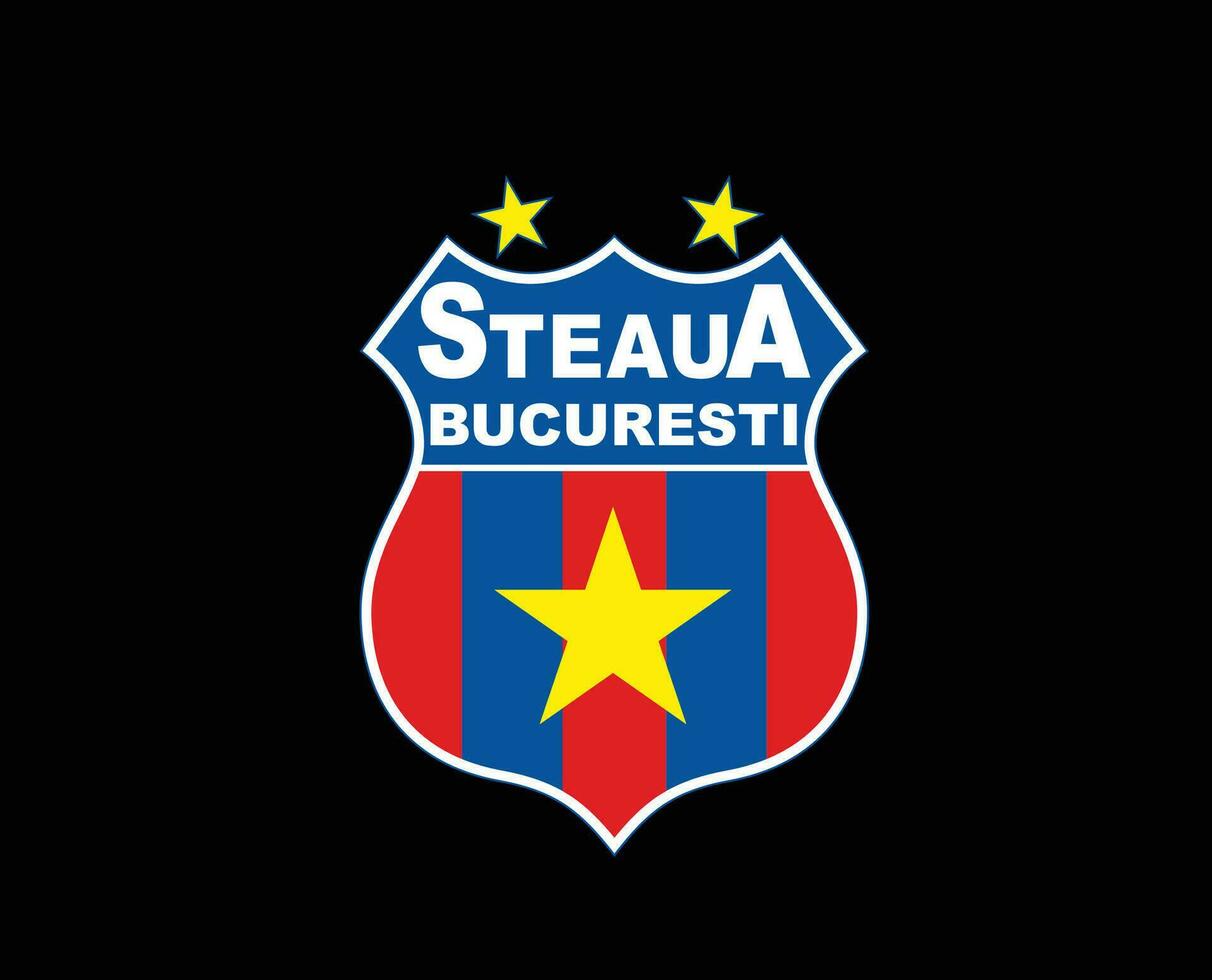 Steau Boekarest club logo symbool Roemenië liga Amerikaans voetbal abstract ontwerp vector illustratie met zwart achtergrond