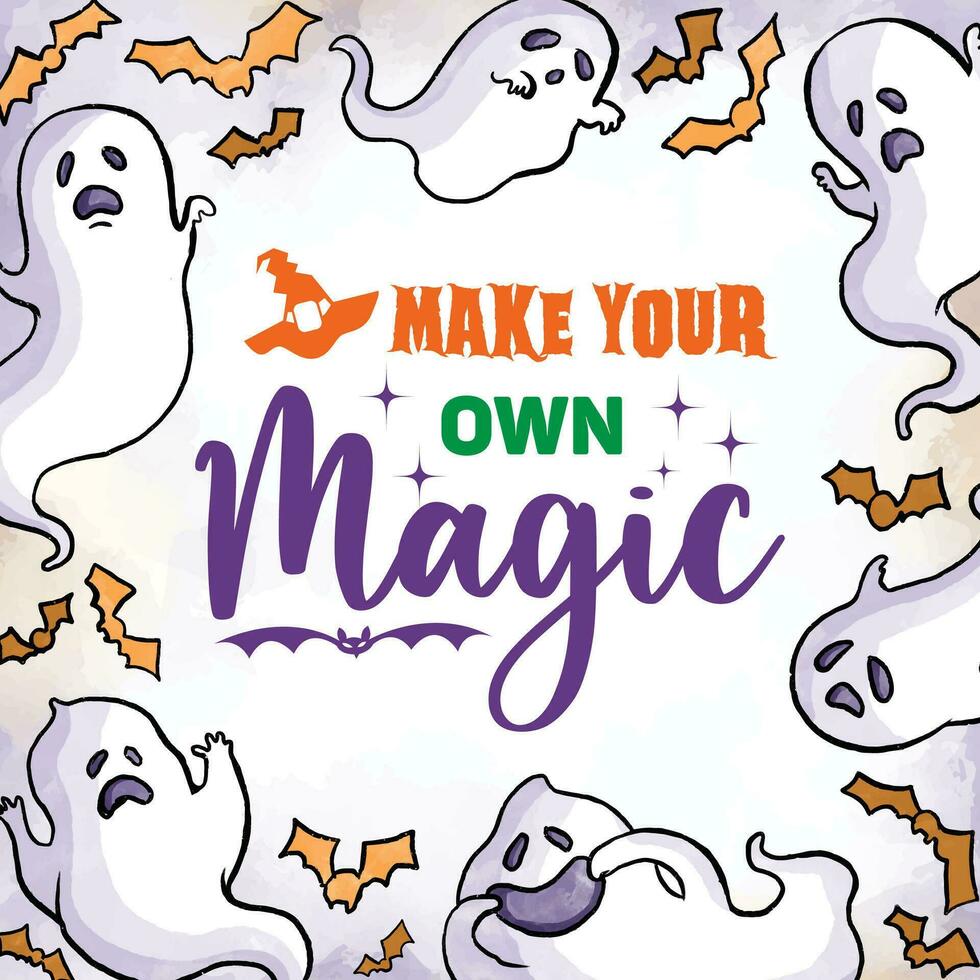 maken uw eigen magie gelukkig halloween vector