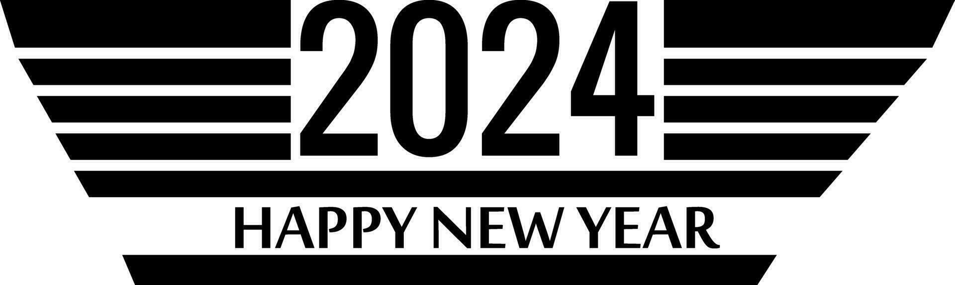 gelukkig nieuw jaar 2024 ontwerp met nummers. gelukkig nieuw jaar 2024 vector ontwerp voor poster, kalender, banier en meer