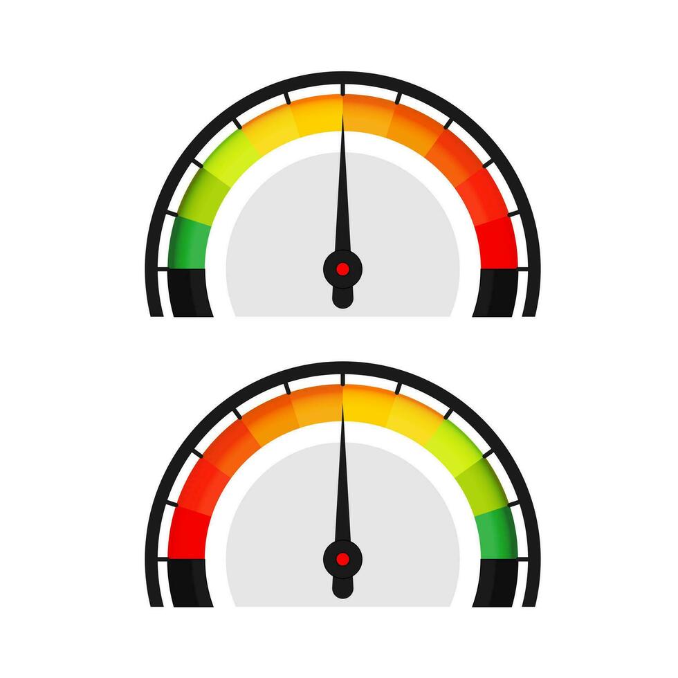 snelheidsmeter meter met pijl voor dashboard. - vector. vector