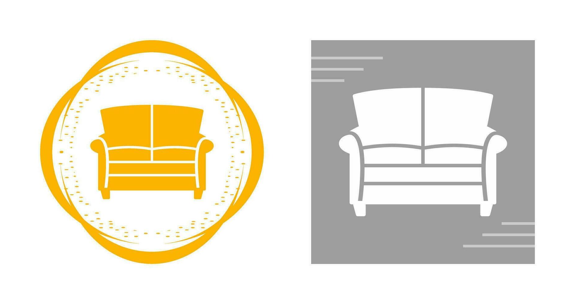 dubbele sofa vector icoon