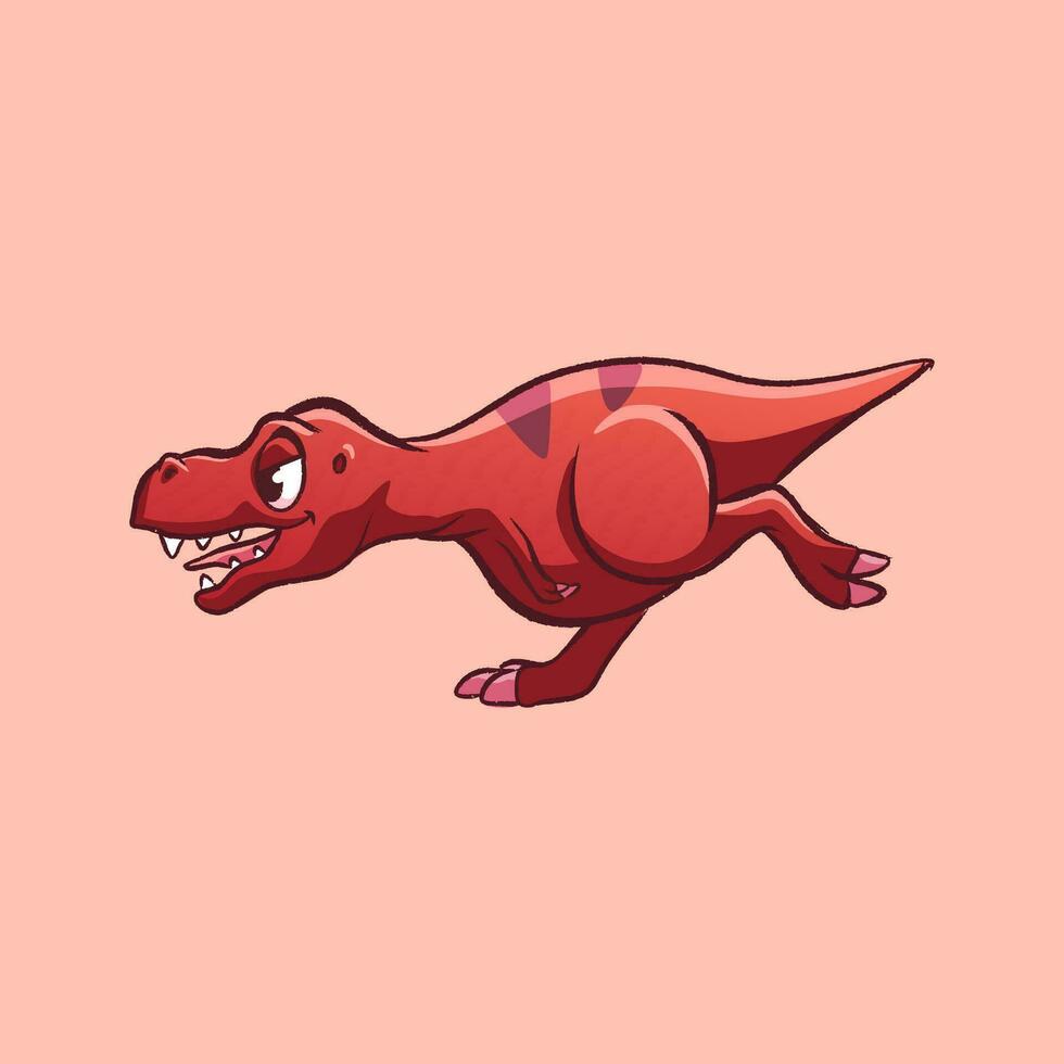 rennen trex clip art voor sticker vector