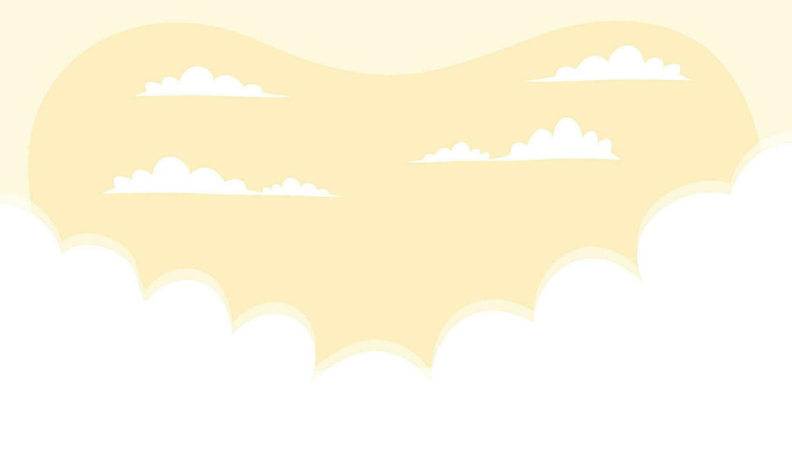 vector bewolkt geel lucht patroon achtergrond