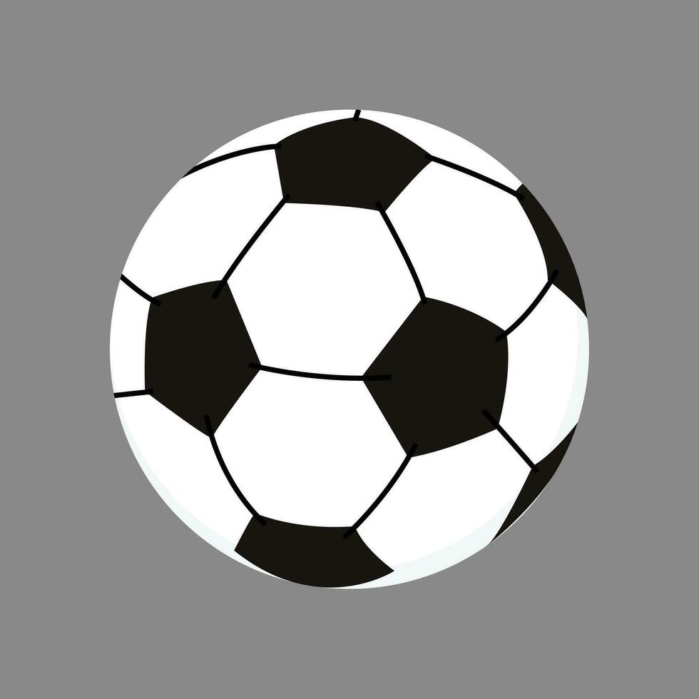 vector zwart voetbal bal Aan een wit achtergrond gemakkelijk vector element voor toernooi illustratie