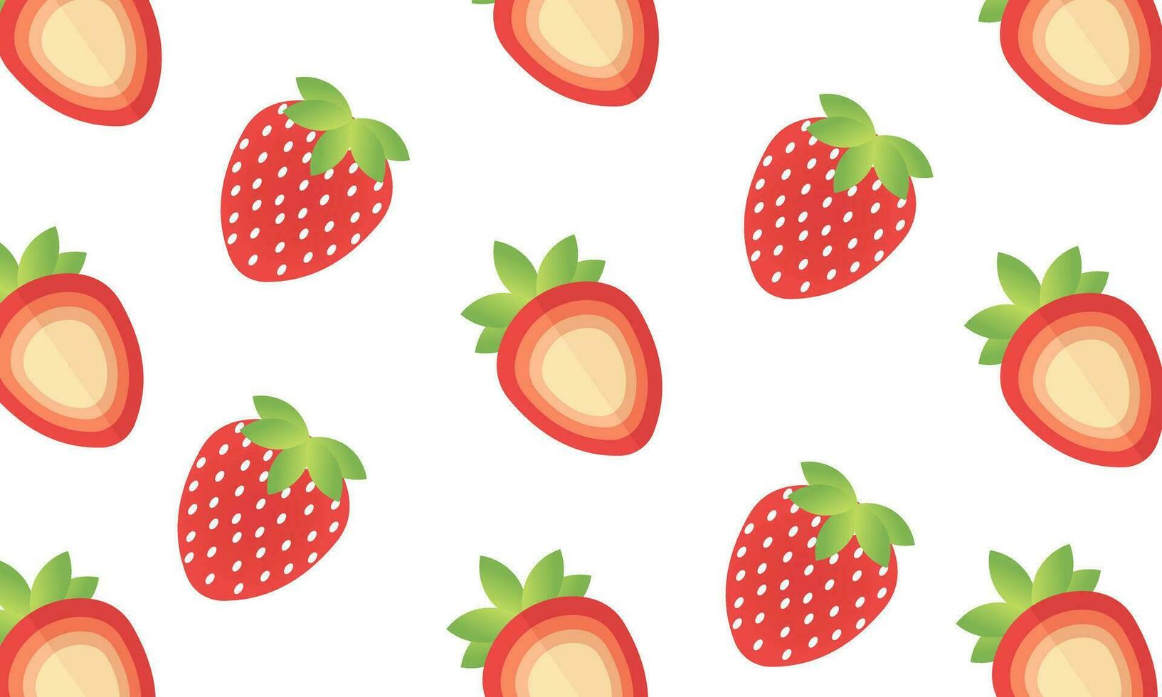 aardbei fruit patroon Aan wit achtergrond2 vector